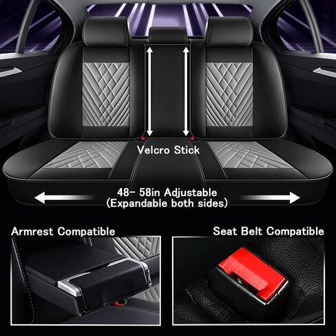 Seat Covers for Chevy Equinox EV 2024-2025,Front Seats Back Seat Covers,Car Seat Cover Waterproof,Car Seat Covers All Weather(Luxury 5 Seats, Black Gray) in Kuwait