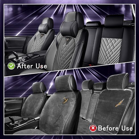 Seat Covers for Chevy Equinox EV 2024-2025,Front Seats Back Seat Covers,Car Seat Cover Waterproof,Car Seat Covers All Weather(Luxury 5 Seats, Black Gray) in Kuwait