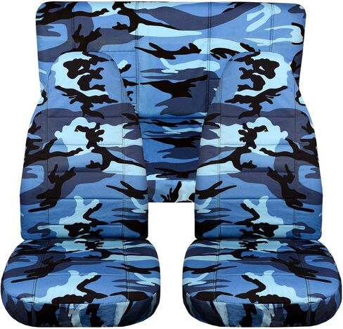 Totally Covers Compatible with 1987-1995 Jeep Wrangler YJ Camo Seat Covers: Brown Tree Camouflage - Full Set: Front & Rear (19 Prints) 2-Door Complete Back Bench in Kuwait