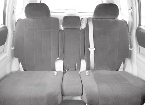 CalTrend Center 40/20/40 Split Bench Seats, O.E. Velour Seat Covers for 2004-2009 Chrysler Aspen|Dodge Durango Light Grey Light Grey Classic Insert and Trim in Saudi Arabia