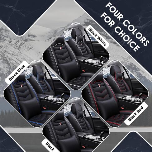 Car Seat Cover 7 Seats for KIA Telluride 2020-2025, Durable Wear Resistant Waterproof Sport Seat Cover, Breathable No Odor Premium Leather Vehicle Seat Covers.(Luxury,Black White) in Saudi Arabia