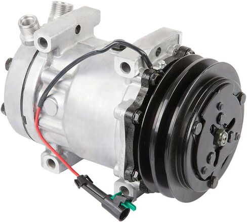 AC Compressor & 132mm Double V-Belt A/C Clutch Replaces Sanden SD7H15 4626 4780 International LE1140 8022507 611043420 - BuyAutoParts 60-02149NA NEW in Saudi Arabia