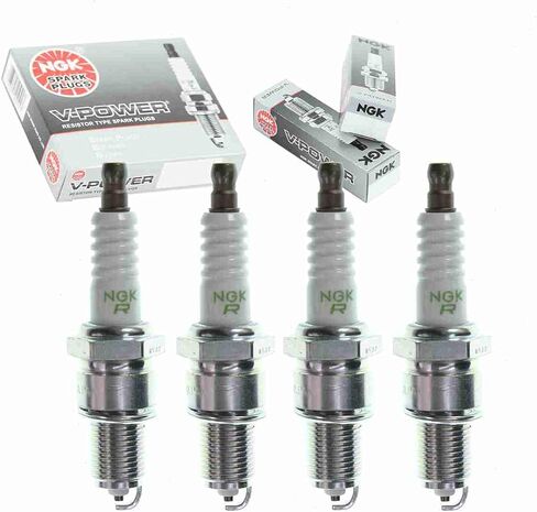 4 pc NGK V-Power Spark Plugs compatible with Mazda B2200 2.2L L4 1987-1993 in Saudi Arabia