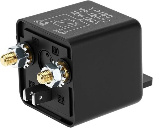 QWORK 200A 12V Continuous Duty Relay, 4 Pin SPST High Current Split Charge Switch, On/Off Control Relay in Saudi Arabia
