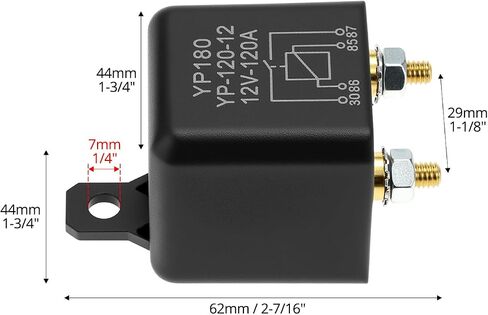 QWORK 200A 12V Continuous Duty Relay, 4 Pin SPST High Current Split Charge Switch, On/Off Control Relay in Saudi Arabia