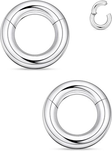 20G 18G 16G 14G 12G 10G 8G 6G 4G 2G Nose Rings Hoops Astm F136 Titanium Clicker Septum Lip Ring Tragus Helix Daith Rook Conch Snug Cartilage Lobe Earrings Hoop Piercing Jewelry For Women Men in Saudi Arabia