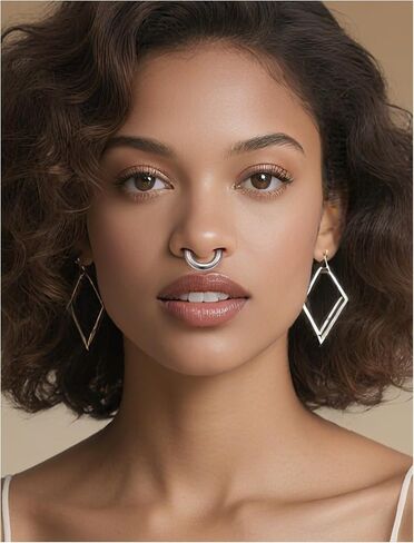 20G 18G 16G 14G 12G 10G 8G 6G 4G 2G Nose Rings Hoops Astm F136 Titanium Clicker Septum Lip Ring Tragus Helix Daith Rook Conch Snug Cartilage Lobe Earrings Hoop Piercing Jewelry For Women Men in Saudi Arabia