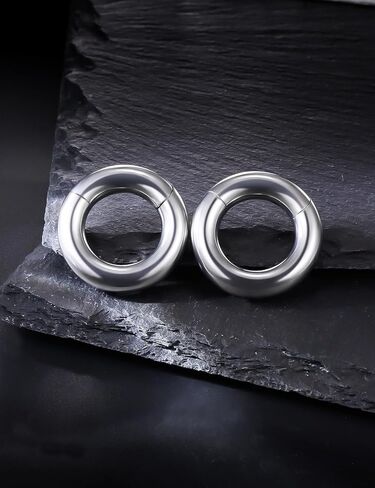 20G 18G 16G 14G 12G 10G 8G 6G 4G 2G Nose Rings Hoops Astm F136 Titanium Clicker Septum Lip Ring Tragus Helix Daith Rook Conch Snug Cartilage Lobe Earrings Hoop Piercing Jewelry For Women Men in Saudi Arabia