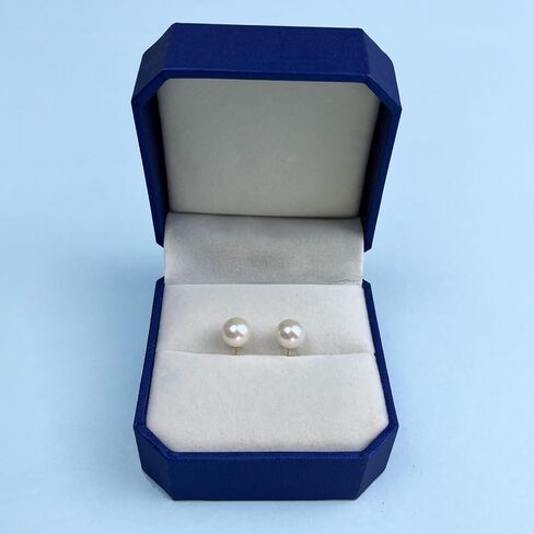 Akoya Cultured Pearl Earrings Round – 925 Sterling Silver Hypoallergenic Pearl Studs for Women in Kuwait