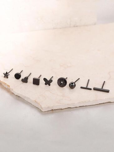 S.Leaf Sterling Silver Stud Earrings for Women Gold Plated Tiny Dot Disc Star Coin Earrings Small Round Tiny Earrings Dainty Simple Earrings for Women in Kuwait