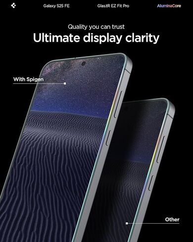 Spigen Tempered Glass Screen Protector [GlasTR EZ FIT] designed for Galaxy S24 FE [Case Friendly] - 2 Pack in Saudi Arabia