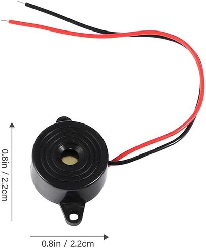 5pcs Piezo Buzzer Electronic Sounder High Decibel 2-Wire Leads Electric Buzzer Active Piezoelectric Buzzer in Saudi Arabia