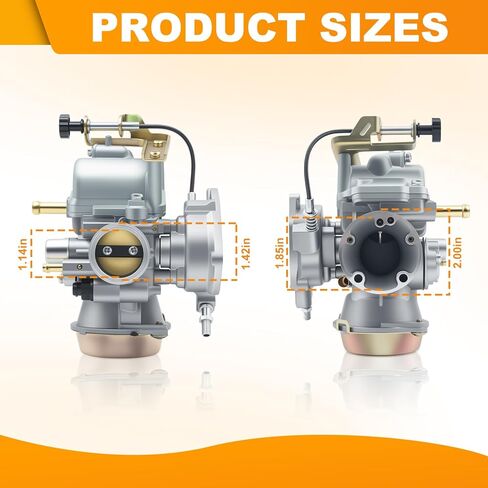 Triumilynn Carburetor for Su-zu-ki LTF 250 Ozark 2002-2009, for Su-zu-ki LTZ 250 Quadsport 250 Carb 2004-2009, for Su-zu-ki LT-F250F Ozark 2002-2003, Replace# 13200-05G01 in Kuwait