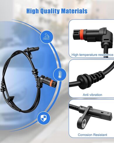 2 PCS Front ABS Wheel Speed Sensors Left Right Side Fit for Mercedes-Benz CL550 2009-2014 Fit for Mercedes-Benz S350 2012 S550 2007-2013 Replace A2215400517 in Saudi Arabia