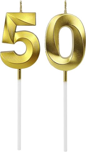 30th Birthday Candles for Cake, Number Candles Decoration, Gold Birthday Cake Toppers for Men Women Anniversary Celebration (30th, Gold) in Saudi Arabia