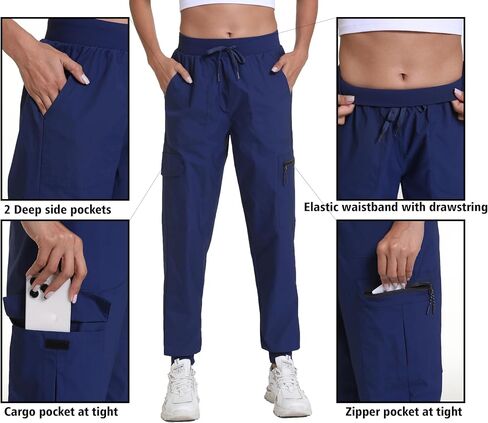 Womens Hiking Pants Cargo Joggers for Women with Pockets Lightweight Quick Dry Travel Camping Pants in Saudi Arabia