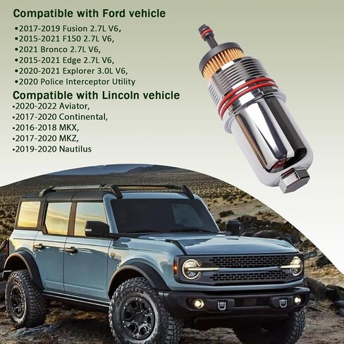غطاء غطاء فلتر الزيت من ZONFANT متوافق مع Ford Lincoln Vehicle Fusion F150 Bronco Edge Explorer 2015-2021، Aviator Continental MKX MKZ 2016-2022، استبدال # FT4Z6A832C FT4Z-6A832-C in Kuwait