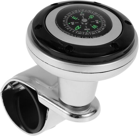 30mm Car Steering Wheel Knob Compass Vehicle Steering Wheel Rotator Ball for SUV Pickup Trucks Semi-Trailers Vans Boats Blue Silver Tone 1 Pc in Saudi Arabia