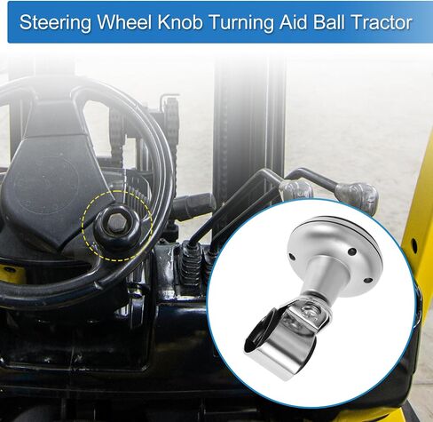 30mm Car Steering Wheel Knob Compass Vehicle Steering Wheel Rotator Ball for SUV Pickup Trucks Semi-Trailers Vans Boats Blue Silver Tone 1 Pc in Saudi Arabia