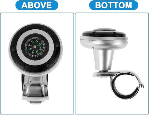 30mm Car Steering Wheel Knob Compass Vehicle Steering Wheel Rotator Ball for SUV Pickup Trucks Semi-Trailers Vans Boats Blue Silver Tone 1 Pc in Saudi Arabia