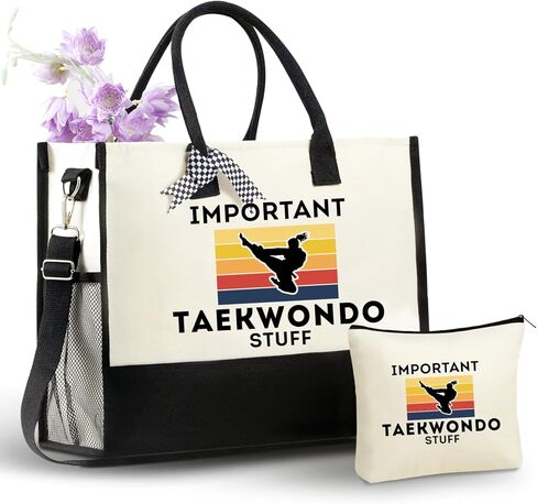 هدايا InnoBeta Taekwondo للنساء، حقيبة حمل Taekwondo مع إغلاق بسحاب علوي وحزام كتف in Saudi Arabia