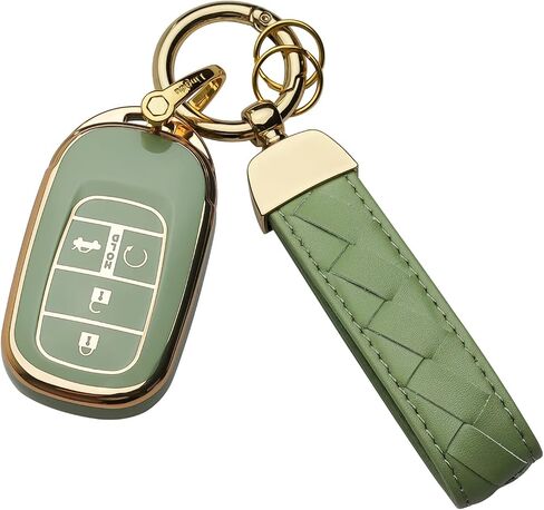 سلسلة مفاتيح غطاء مفتاح Honda Key Fob مناسبة لـ 2022 2023 2024 2025 Accord Civic HR-V CR-V Pilot Sport SI EX EX-L Touring Smart Key Shell (أسود) in Kuwait