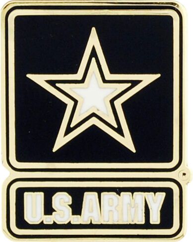 United States Army Logo 1" Lapel Pin (Black) in Saudi Arabia