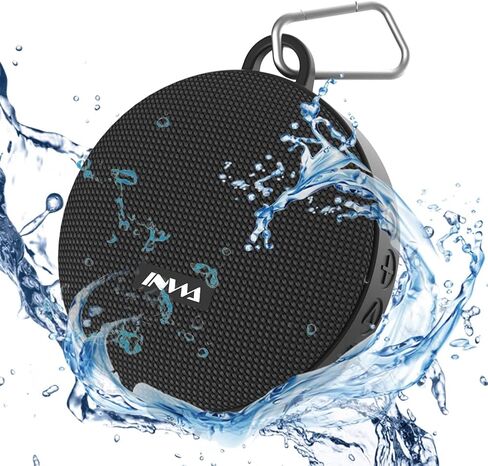 Inwa Portable Bluetooth Speaker for Bike, IP67 Waterproof Wireless Traveling Bicycle Speaker, TWS Mini Outdoor Speaker, Built in Mic for Bicycle Riding, Showering, Hiking, Pool, Beach, Golfing(Black) in Kuwait