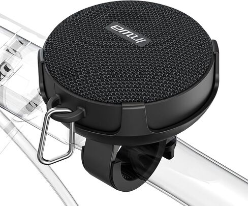 Inwa Portable Bluetooth Speaker for Bike, IP67 Waterproof Wireless Traveling Bicycle Speaker, TWS Mini Outdoor Speaker, Built in Mic for Bicycle Riding, Showering, Hiking, Pool, Beach, Golfing(Black) in Kuwait