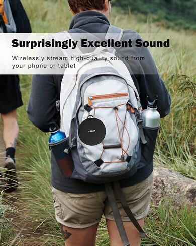 Inwa Portable Bluetooth Speaker for Bike, IP67 Waterproof Wireless Traveling Bicycle Speaker, TWS Mini Outdoor Speaker, Built in Mic for Bicycle Riding, Showering, Hiking, Pool, Beach, Golfing(Black) in Kuwait