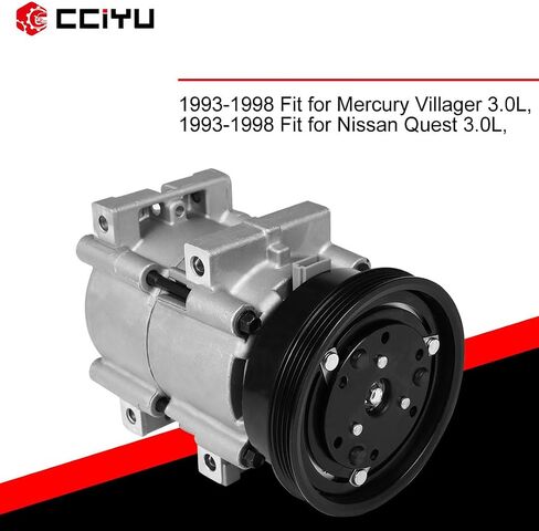 CCIYU A/C Compressor with Clutch A/C Air Compressor for Car 1993 1994 1995 1996 1997-1998 for Mercury Villager for Nissan Quest 3.0L Air Conditioning Compressor for 1520389 in Saudi Arabia