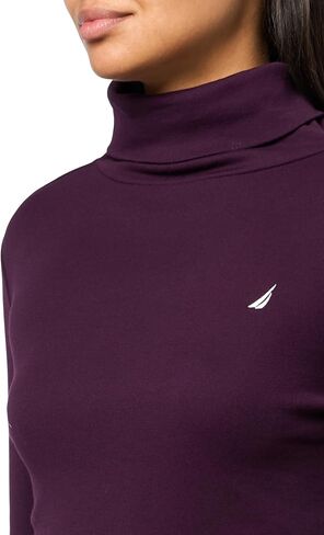 Nautica Womens Long Sleeve Solid Turtleneck Shirt in Saudi Arabia