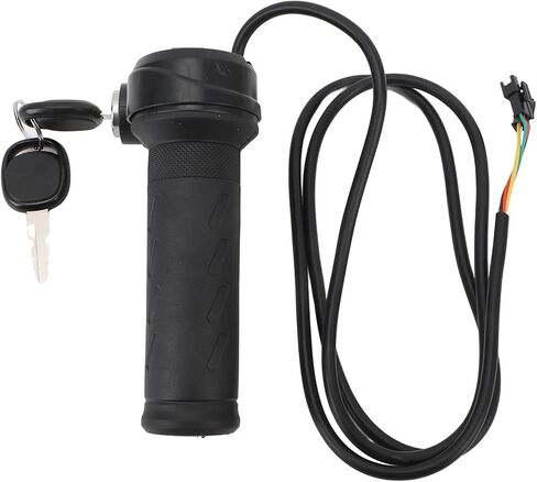 Full Twist Throttle, Electric Bike Twist Throttle Grip with 2 Keys Electric Scooter Waterproof Speed Controller Grip Handle for Electric Bicycle Scooter Universal in Saudi Arabia
