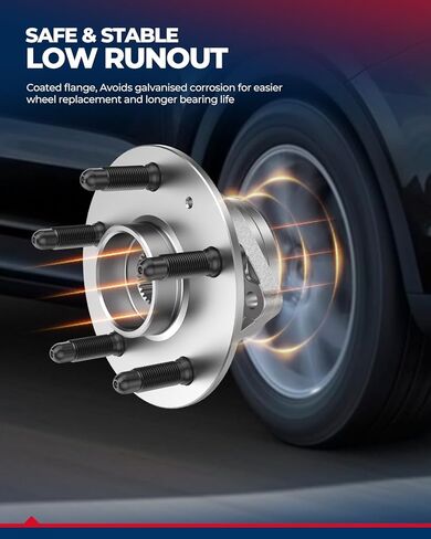 محمل العجلات الأمامية KAX 515130 متوافق مع 2011-2016 Ford F-250 Super Duty 4WD، 2011-2016 Ford F-350 Super Duty 4WD، 8 العروات مع ABS in Kuwait