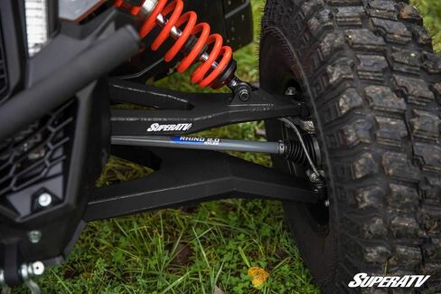 SuperATV Heavy Duty High Clearance Boxed Front A-Arms for 72" Wide Can-Am Maverick X3 Turbo R/Max/X RC/X RS/X MR (2017+) - BLACK - See Fitment in Saudi Arabia