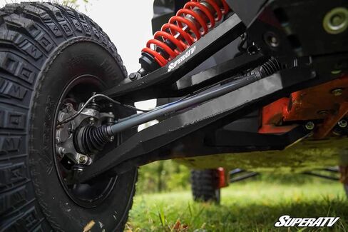 SuperATV Heavy Duty High Clearance Boxed Front A-Arms for 72" Wide Can-Am Maverick X3 Turbo R/Max/X RC/X RS/X MR (2017+) - BLACK - See Fitment in Saudi Arabia