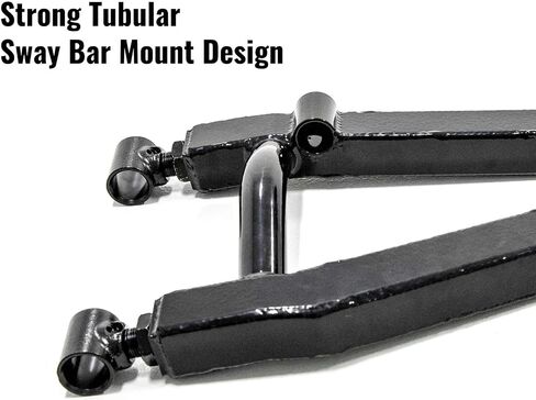 SuperATV Heavy Duty High Clearance Boxed Front A-Arms for 72" Wide Can-Am Maverick X3 Turbo R/Max/X RC/X RS/X MR (2017+) - BLACK - See Fitment in Saudi Arabia