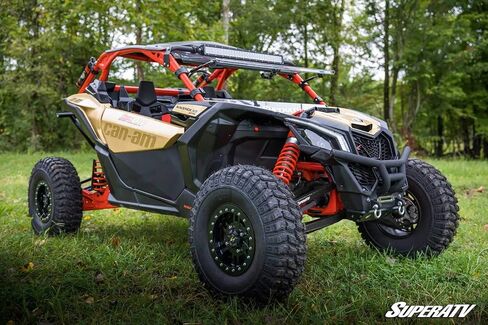 SuperATV Heavy Duty High Clearance Boxed Front A-Arms for 72" Wide Can-Am Maverick X3 Turbo R/Max/X RC/X RS/X MR (2017+) - BLACK - See Fitment in Saudi Arabia