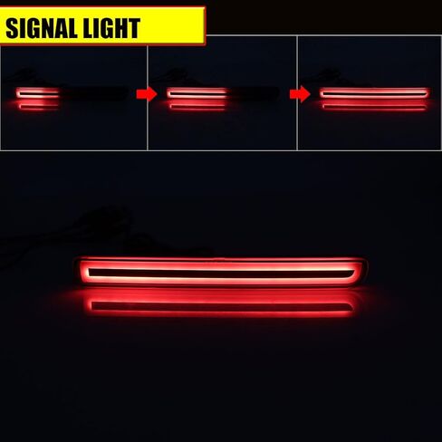 Smoked Lens 3 IN 1 LED Fog lamp for Land Rover Discovery 3 LR3, Land Rover Discovery 4 LR4 Rear Fog Bumper Reflector Brake Tail Sequential Flash Signal Lights in Kuwait