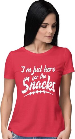 Go All Out I'm Just Here for The Snacks Funny Football Party Mens Women Youth T-Shirt in Saudi Arabia