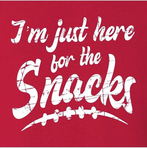 Go All Out I'm Just Here for The Snacks Funny Football Party Mens Women Youth T-Shirt in Saudi Arabia
