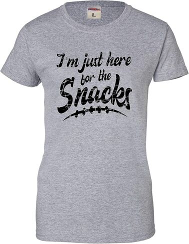 Go All Out I'm Just Here for The Snacks Funny Football Party Mens Women Youth T-Shirt in Saudi Arabia