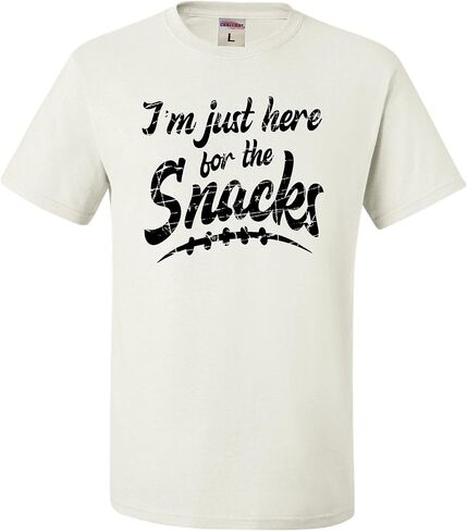 Go All Out I'm Just Here for The Snacks Funny Football Party Mens Women Youth T-Shirt in Saudi Arabia