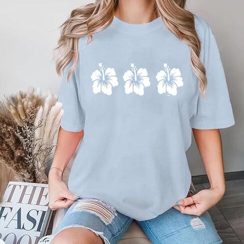 Womens Vintage Graphic Tee Shirt Summer Short Sleeve Loose Casual Basic Tee Tops Fit Shirts Oversized Baggy Shirts in Saudi Arabia