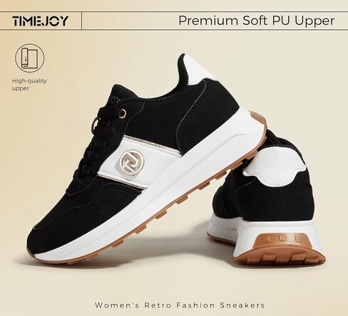 Women's Fashion Sneakers Retro Trendy Lifestyle Low Top Walikng Tennis Shoes Non-Slip Comfortable for Everyday Wear in Saudi Arabia