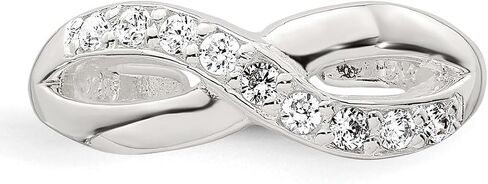 JewelryWeb 16.8mm 925 فضة مصقول زركون إنفينيتي قابل للتعديل خاتم اصبع القدم للنساء in Saudi Arabia