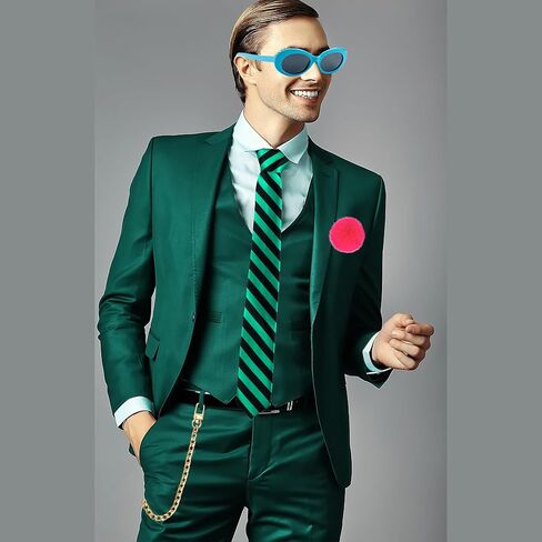 5 Pack Halloween Costume Accessories Adult Stripe Tie Sunglasses Green Gloves Pom Pom Brooch Chain Women Cosplay Party in Saudi Arabia