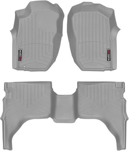 WeatherTech Custom Fit FloorLiners for Toyota Tacoma - 1st & 2nd Row (461212-1-2), Grey in Saudi Arabia