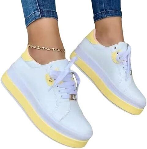 2023 New Canvas Shoes Women Sports,Fash Women Sneakers Casual Ladies Trainers Platform Shoes Fashion Walking Shoes for Walk/Outdoor,Blue,38 in Saudi Arabia