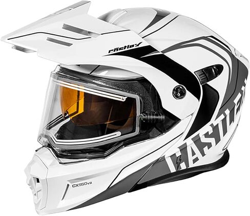 Castle X CX950 V2 Wake Modular Electric Snow Helmet (Gloss White/Charcoal - Large) in Kuwait